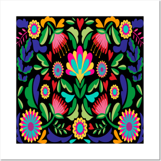 Mexican floral colorful vibes Posters and Art